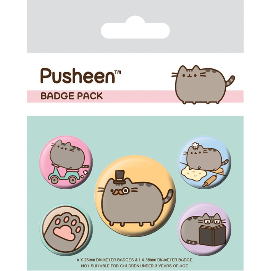Pack of Badges Pusheen Cat Fancy | Elephant Bookstore
