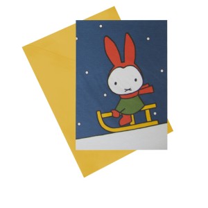 MIFFYX1 Card - Miffy Christmas sledge