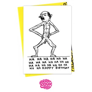 Поздравителна картичка "Ха ха ха, честит рожден ден!"