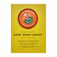 Поздравителна картичка с нашивка "Награда за книжния червей"  2